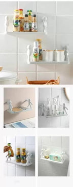 Hanging Bathroom Organizer with Little Man Design.