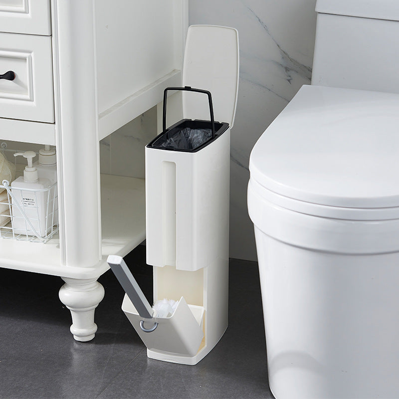 Modern Toilet Brush & Trash Can Set.