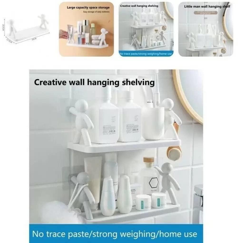 Hanging Bathroom Organizer with Little Man Design.
