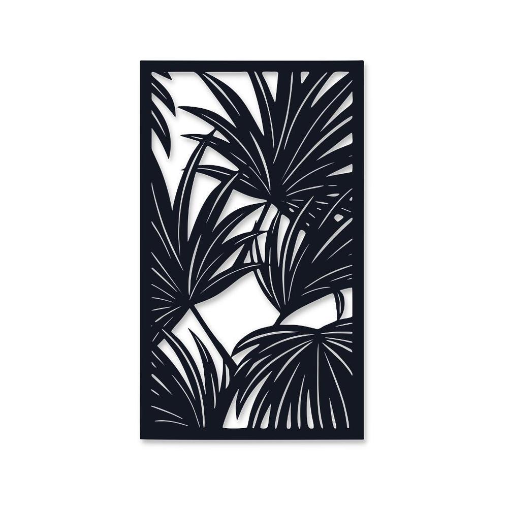 Black Palm Leaf Wall Art.               Home & Office Decor