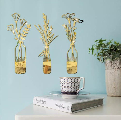 3 PCs Beautiful Acrylic Mirror Leaf
