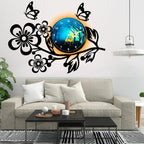 3D Wooden Flower Clock Wall Clock | For Home Decor | Home Decor Clok