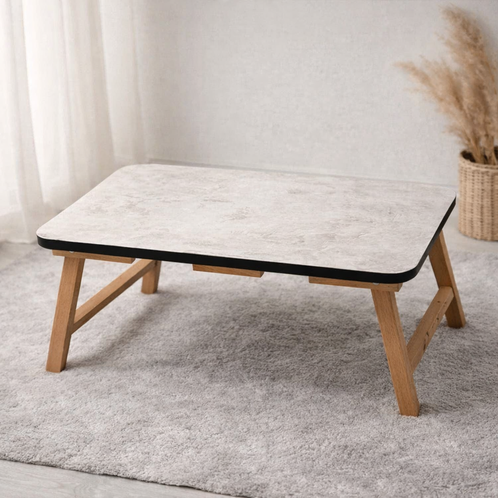 Multi-Purpose Wooden Folding Table – Portable Lap Desk for Home Use & Office Work