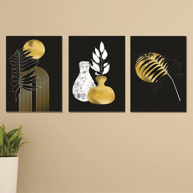3Pc Premium Wall Art Photo Tiles –Modern Home Decor.