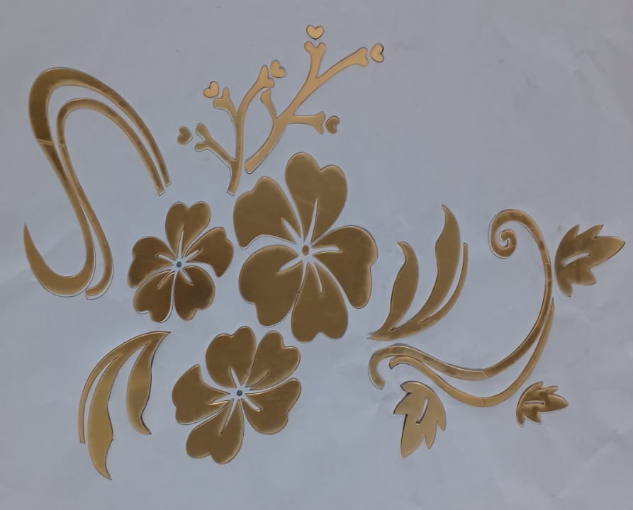 Acrylic Flower Mirror 3D Wall Stickers | Decorative Art For Home Decor