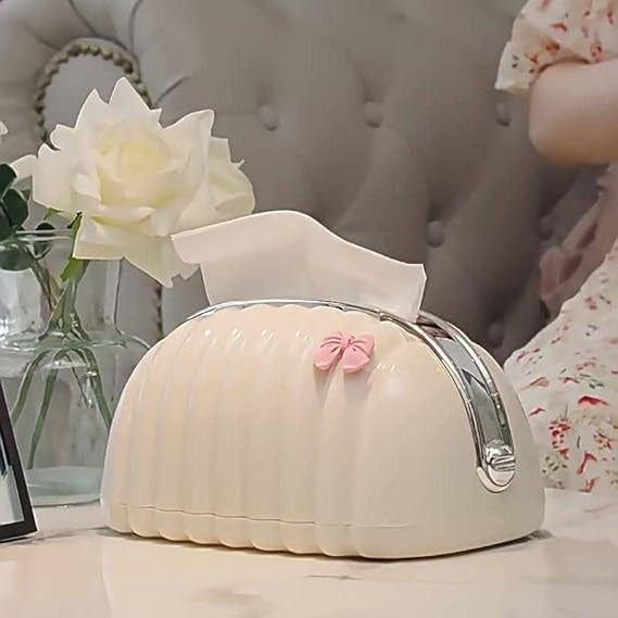 Decorative Shell Tissue Box -Home And Office Accessory-