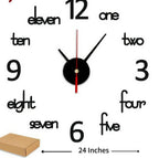 Wooden Numbers Wall Clocks  Wall for Living Decor Modern Decorative.