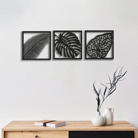 3D Leaf Frames Wooden Wall Art Set of 3.