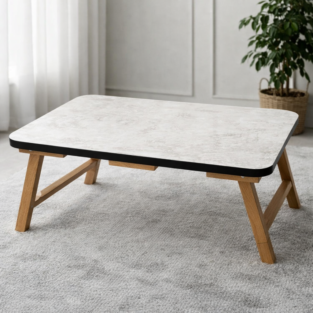 Multi-Purpose Wooden Folding Table – Portable Lap Desk for Home Use & Office Work
