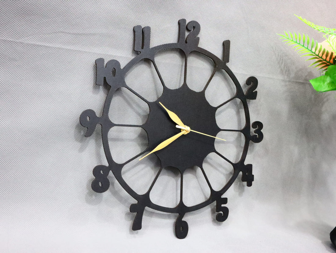 Retro Design 3D Wooden wall clock for Living Room Decor