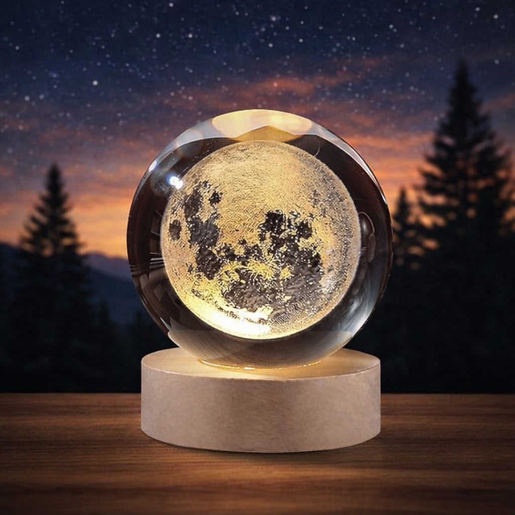 3D Galaxy Crystal Ball Lamp -Decor Night Light.