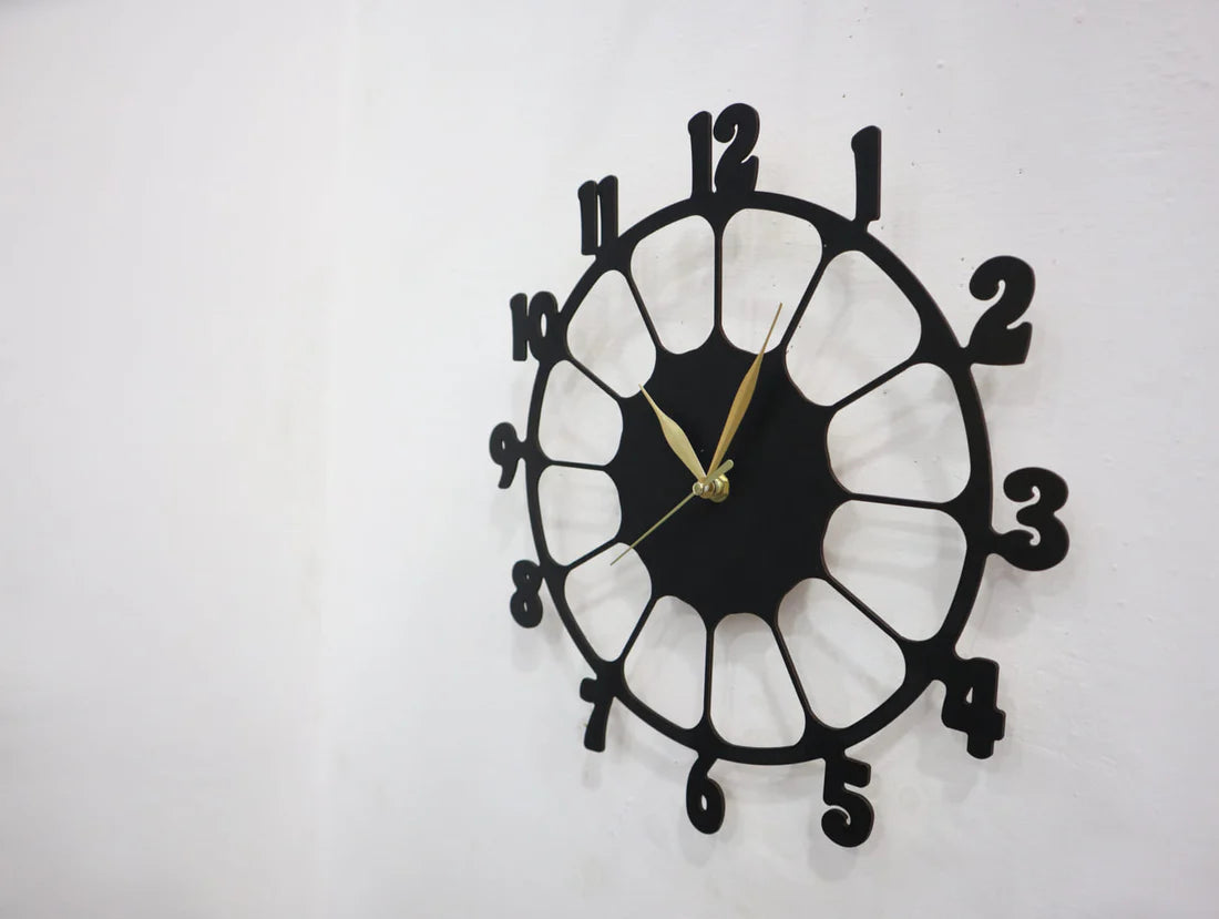 Retro Design 3D Wooden wall clock for Living Room Decor