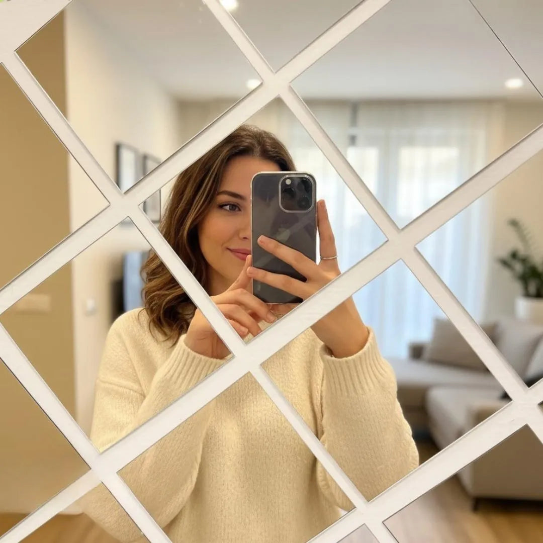 Acrylic Square Mirror Wall Home Decor.