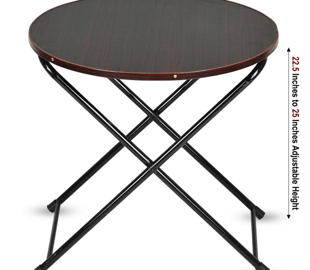 Wooden Coffee Table Black Metal Frame for Home & Office Decor