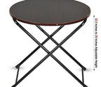 Wooden Coffee Table Black Metal Frame for Home & Office Decor