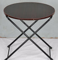 Wooden Coffee Table Black Metal Frame for Home & Office Decor