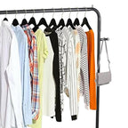 Black Metal 2-in-1 Clothing & Shoe Rack.