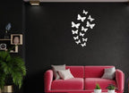 3D Butterfly Wall Stickers Yellow Acrylic Decor.