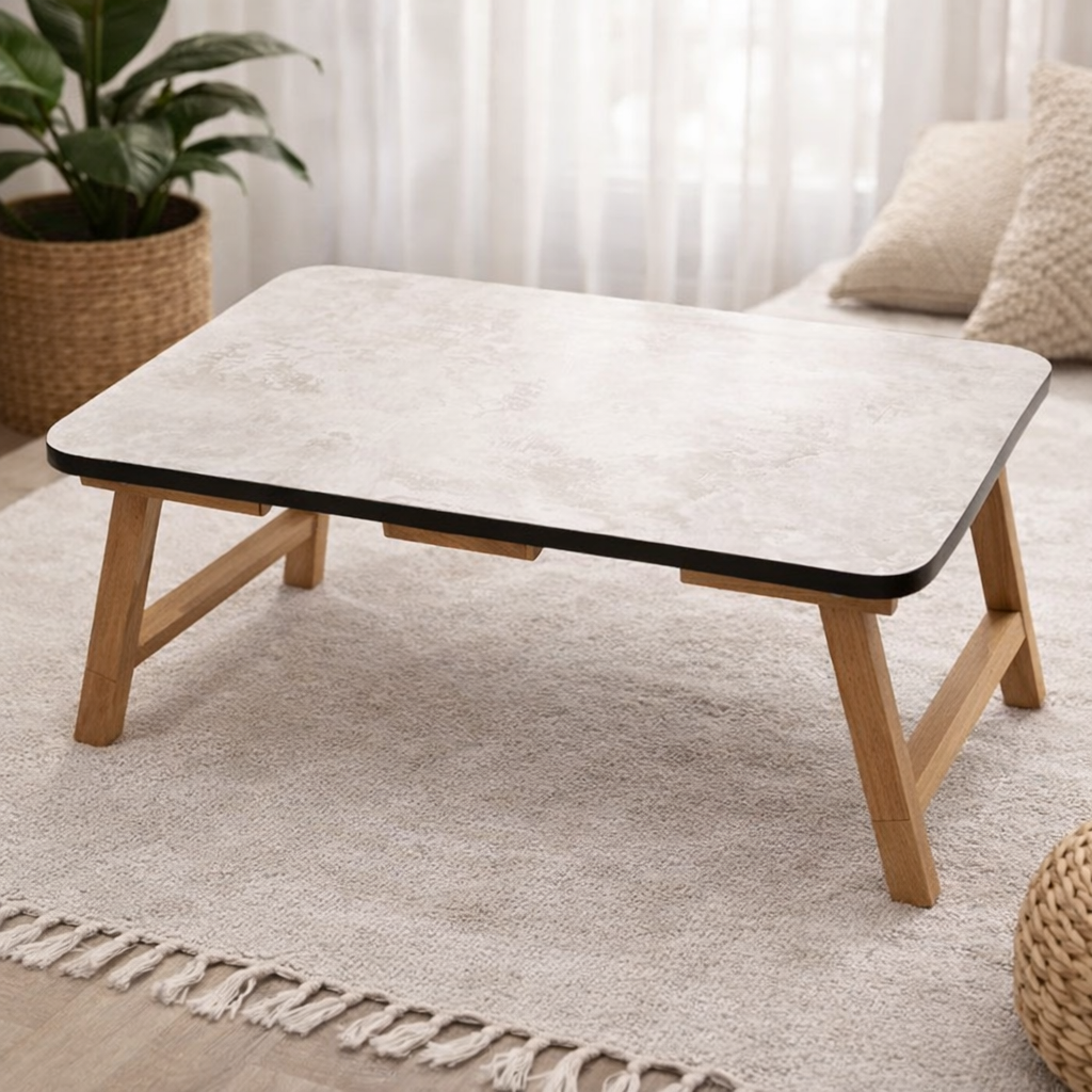 Multi-Purpose Wooden Folding Table – Portable Lap Desk for Home Use & Office Work