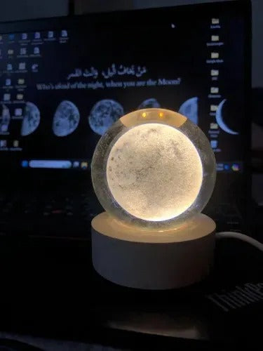 3D Galaxy Crystal Ball Lamp -Decor Night Light.