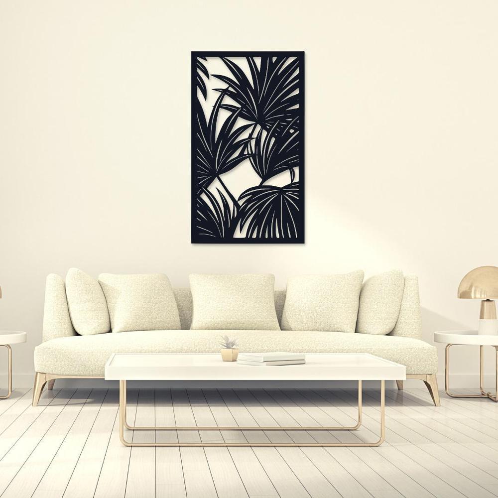 Black Palm Leaf Wall Art.               Home & Office Decor