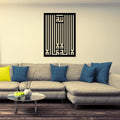 Modern Wall Art Decor Black Cream Straight Line Design