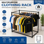 Black Iron Multipurpose Clothing Rack.