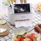 White ABS Plastic Tissue Box 3in1.  |21x16x12cm|