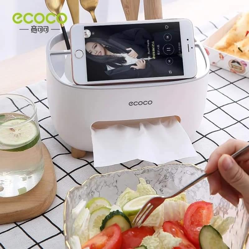 White ABS Plastic Tissue Box 3in1.  |21x16x12cm|