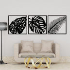 3D Leaf Frames Wooden Wall Art Set of 3.