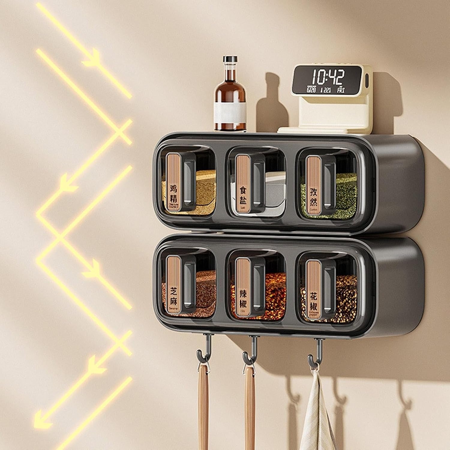 Box Containers Space Saving Transparent Kitchen Organizer