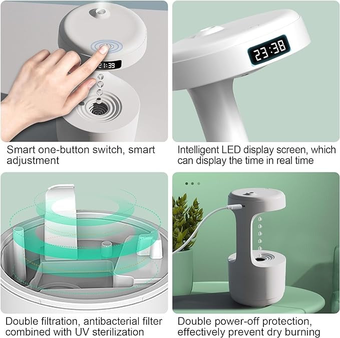 Smooth Humidifier With Ultra- Performance, Light Effects.