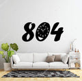 Modern Black Wall Clock 804 Design 22x10 Inch