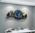 Forest figure Deer 3d wood Wall clock.