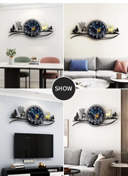 Forest figure Deer 3d wood Wall clock.