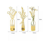 3 PCs Beautiful Acrylic Mirror Leaf