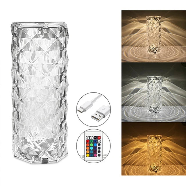 Diamond Crystal Table Lamp Touch Sensor.,