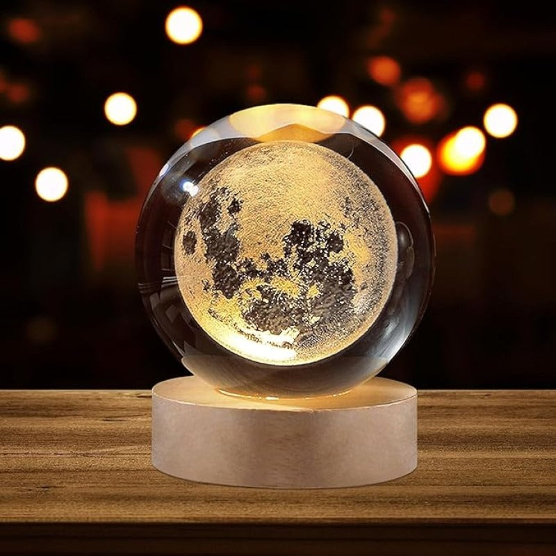 3D Galaxy Crystal Ball Lamp -Decor Night Light.
