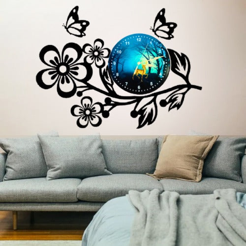 3D Wooden Flower Clock Wall Clock | For Home Decor | Home Decor Clok