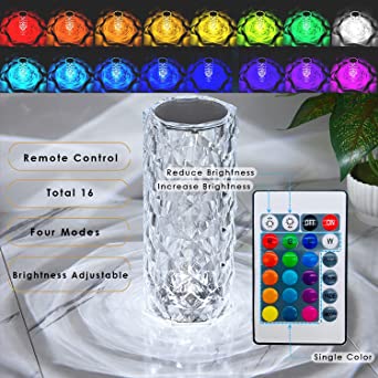 Diamond Crystal Table Lamp Touch Sensor.,