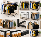 Black Iron Multipurpose Clothing Rack.