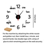 Wooden Numbers Wall Clocks  Wall for Living Decor Modern Decorative.